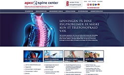 Apex Spine Center hjemmeside