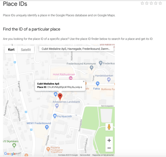 Google Place ID side